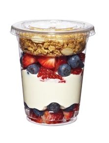 Reusable Yogurt Fruit Granola Parfait Cups 16.2 oz/480 ml each